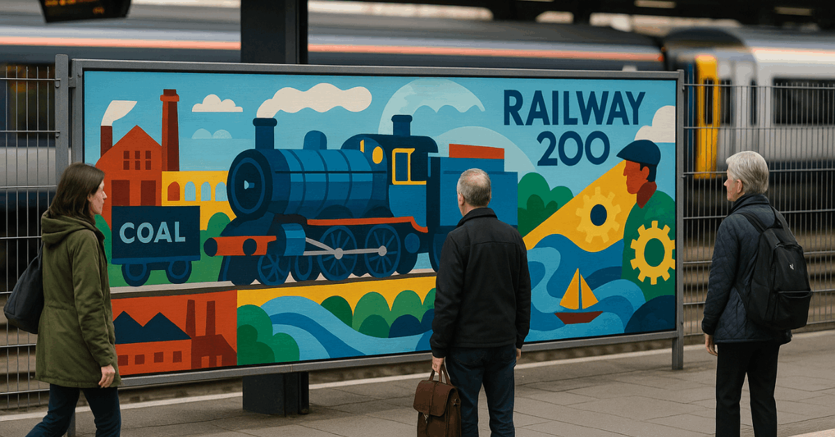 Students Paint Murals at Railway Platforms