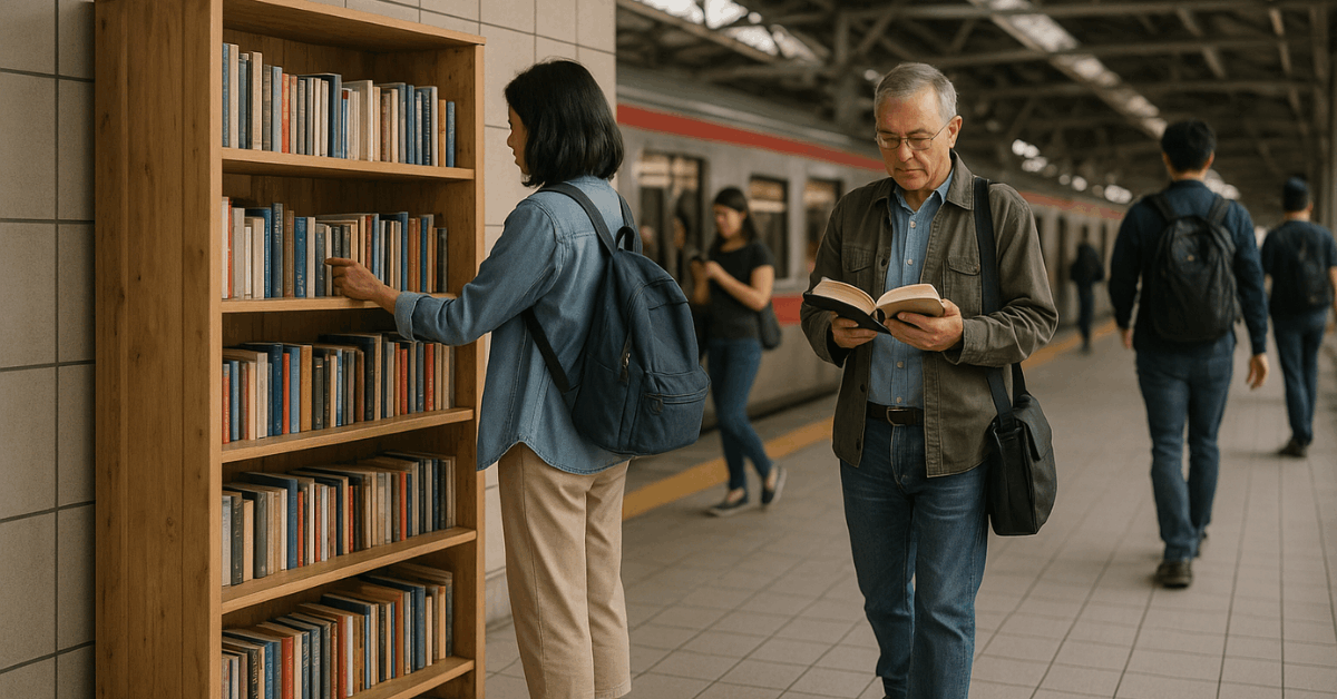 Community-Run Book Corners at Stations